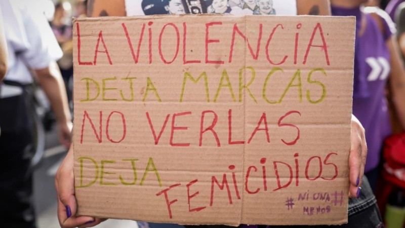 Gran convocatoria del Ni Una Menos en Rosario.