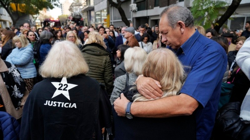 Familiares en el acto de homenaje.