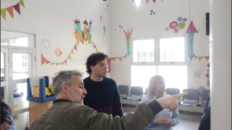 Santiago Maratea en el hospital Víctor J. Vilela.