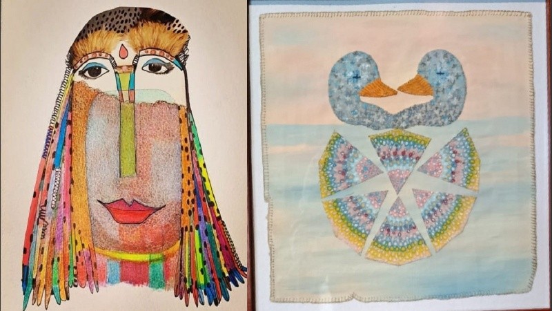Algunas de las obras que se expondrán en esta muestra de compañeros que cursaron en la Escuela de Artes Visuales hace tiempo.