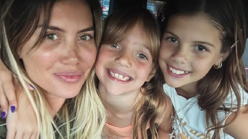 Wanda y sus hijas Francesca e Isabella.