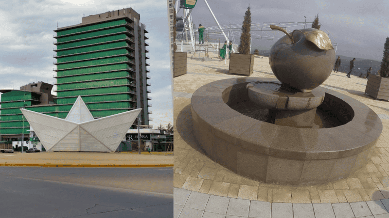 “El barquito representa al río Paraná, y la manzana a las montañas de Almaty”, explicó el cónsul.