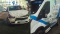 Un auto impactó contra una ambulancia en Francia y Montevideo.