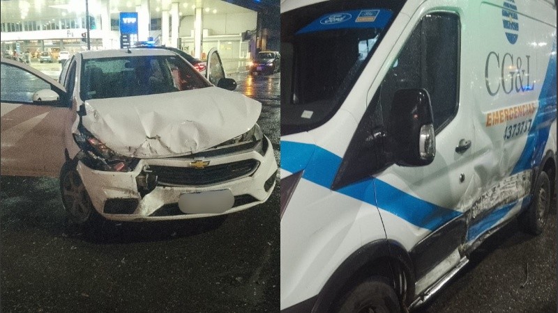 Un auto impactó contra una ambulancia en Francia y Montevideo.