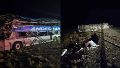 Las impactantes imágenes del choque fatal entre un camión y un micro en Santa Cruz: hay cuatro muertos y al menos 20 heridos